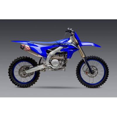 YZ450F 2023-24 YOSHIMURA RS-12 STAINLESS FULL EXHAUST, W/ ALUMINUM MUFFLER