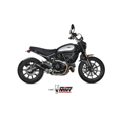 Slip-on Mivv X-M1 BLACK black inox for Ducati Scrambler 800 Icon/Icon Dark 2021-2022