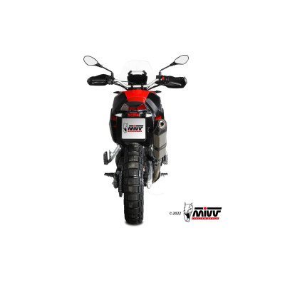 Scarico Mivv Speed Edge in titanio con coppa carbonio per APRILIA TUAREG 660 2022