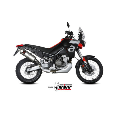 Terminale di scarico Mivv Dakar Euro5 in acciaio per APRILIA TUAREG 660 2022