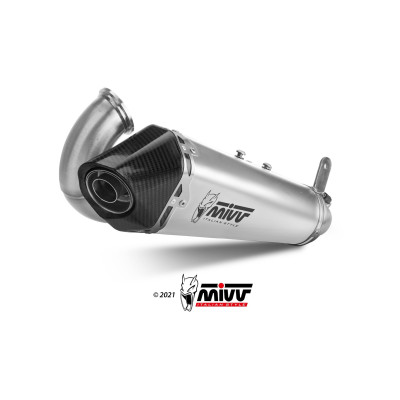 Slip-On Mivv Delta Race stainless steel exhaust for Ducati Panigale V2 2020 - 2023