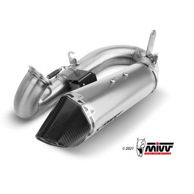 Slip-On Mivv Delta Race stainless steel exhaust for Ducati Panigale V2 2020 - 2023