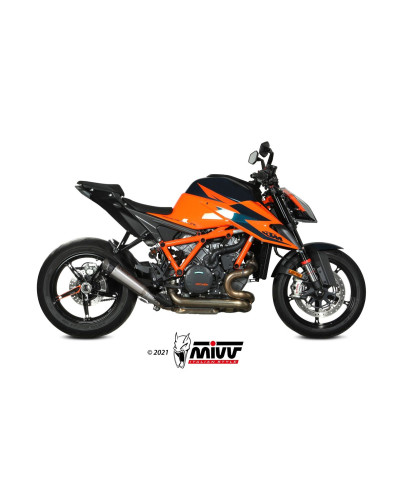 Slip-On Mivv X-M5 Euro5 titanium exhaust for KTM 1290 SUPERDUKE 2020 - 2023