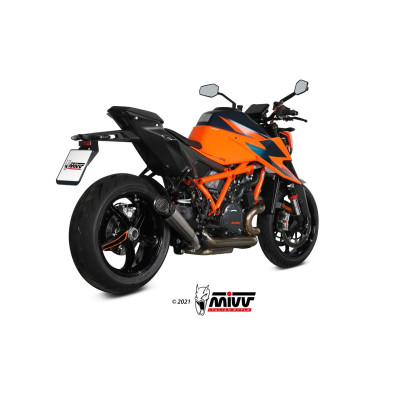 Slip-On Mivv X-M5 Euro5 titanium exhaust for KTM 1290 SUPERDUKE 2020 - 2023