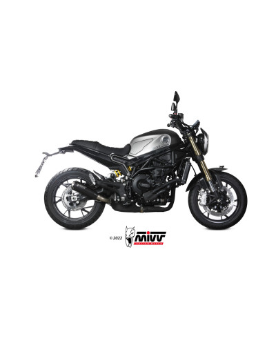 Full System Mivv X-M1 BLACK black inox drain Euro5 for Benelli Leoncino 800 2022-2023