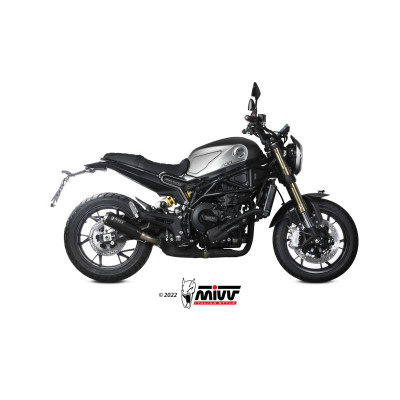 Full System Mivv X-M1 BLACK black inox drain Euro5 for Benelli Leoncino 800 2022-2023