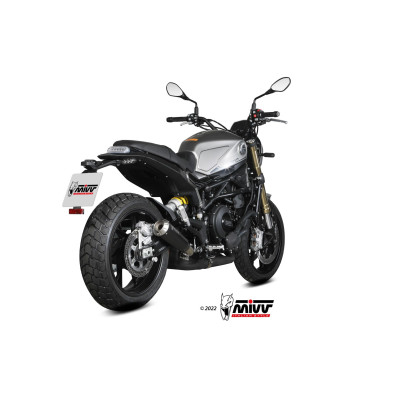 Scarico completo Mivv X-M1 BLACK inox nero Euro5 per Benelli Leoncino 800 2022-2023