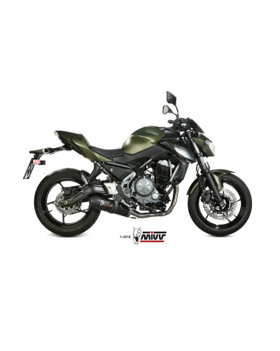 Scarico completo Mivv OVAL carbonio per Kawasaki Z650 2017-2023