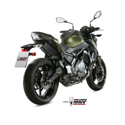 Scarico completo Mivv OVAL carbonio per Kawasaki Z650 2017-2023