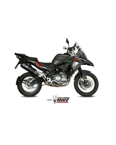 Terminale Mivv Speed Edge Black inox nero per Benelli TRK 502 X 2018-2023