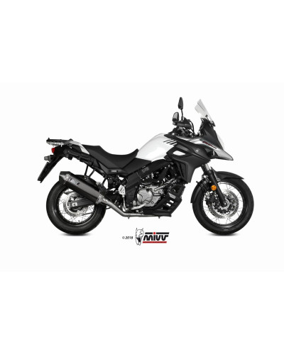 Scarico completo Mivv Speed Edge Black inox nero Euro4/5 per Suzuki V-STROM 650 2017-2023