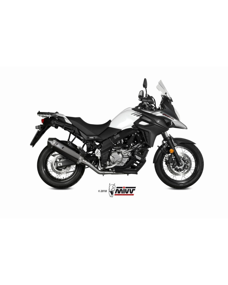 Terminale Mivv Speed Edge Black inox nero per Benelli TRK 502 X 2018-2023