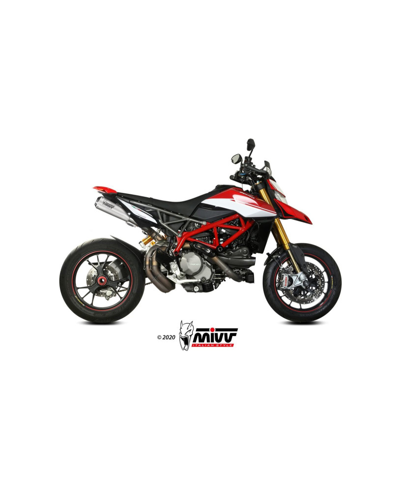 Doppio terminale Mivv X-M1 titanio Euro5 per Ducati Hypermotard 950 / SP / RVE 2021-2023