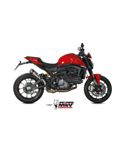 Slip-On Mivv X-M5 Euro5 titanium exhaust for Ducati Monster 937 2021-2023