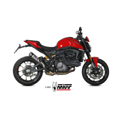 Slip-On Mivv X-M5 Euro5 titanium exhaust for Ducati Monster 937 2021-2023