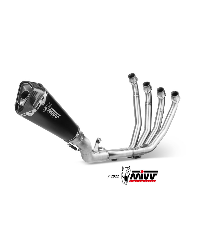 MIVV | Full exhaust approved Delta Race Black stainless steel for