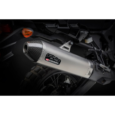 AFRICA TWIN 16-19 YOSHIMURA RS-4 STAINLESS SLIP-ON EXHAUST, W/ STAINLESS MUFFLER