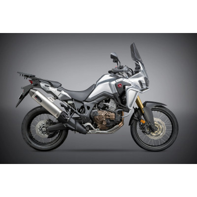 AFRICA TWIN 16-19 YOSHIMURA RS-4 STAINLESS SLIP-ON EXHAUST, W/ STAINLESS MUFFLER