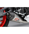 R7 22-23 / MT-07 17-23 YOSHIMURA RACE AT2 STAINLESS FULL EXHAUST, W/ STAINLESS MUFFLER