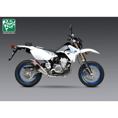 DR-Z400S/SM 00-23 YOSHIMURA RS-4 DUAL STAINLESS FULL EXHAUST, W/ CARBON FIBER MUFFLERS