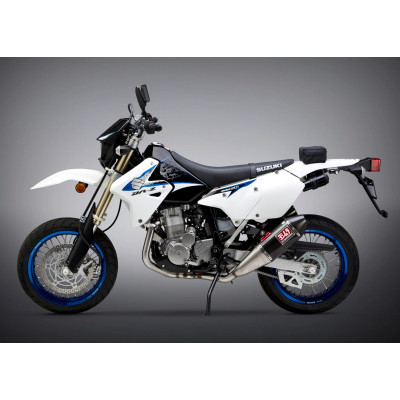 DR-Z400S/SM 00-23 YOSHIMURA RS-4 DUAL STAINLESS FULL EXHAUST, W/ CARBON FIBER MUFFLERS