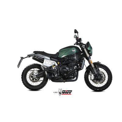 Full System Mivv X-M1 BLACK black inox drain Euro5 for Benelli Leoncino 800 Trail 2022-2023