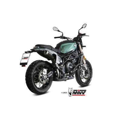 Full System Mivv X-M1 BLACK black inox drain Euro5 for Benelli Leoncino 800 Trail 2022-2023