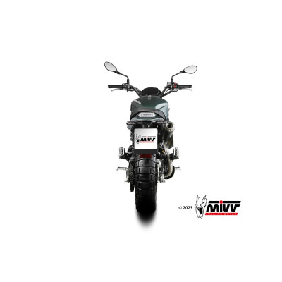 Full System Mivv X-M1 BLACK black inox drain Euro5 for Benelli Leoncino 800 Trail 2022-2023