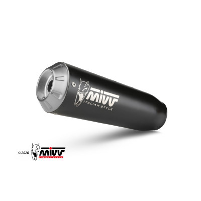 Scarico completo Mivv X-M1 BLACK inox nero Euro5 per Benelli Leoncino 800 Trail 2022-2023