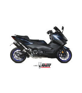 Scarico completo Mivv Speed Edge Black inox nero Euro5 per Yamaha T-Max 560 2022-2023