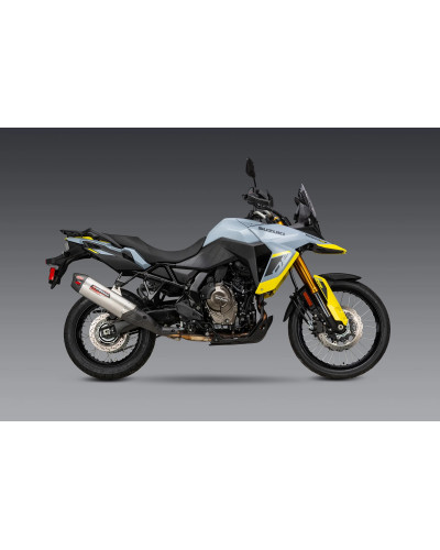 V-STROM 800 2023 YOSHIMURA RS-12 ADV STAINLESS SLIP-ON EXHAUST, W/ STAINLESS MUFFLER