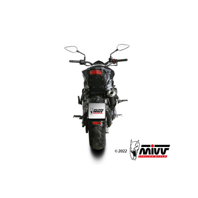 Slip-On Mivv X-M1 Euro4/5 inox nero exhaust for Benelli 752 S 2019-2023