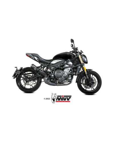 Slip-On Mivv X-M1 Euro4/5 inox nero exhaust for Benelli 752 S 2019-2023