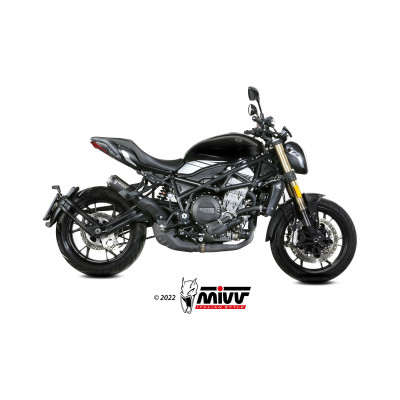 Slip-On Mivv X-M1 Euro4/5 inox nero exhaust for Benelli 752 S 2019-2023