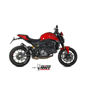 Slip-On Mivv X-M5 Euro5 Black Stainless Steel for Ducati Monster 937 2021-2023