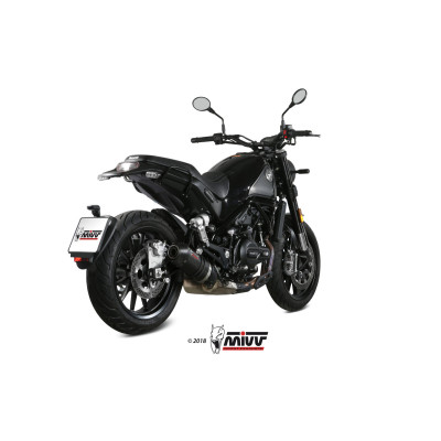 Terminale di scarico Mivv Oval Euro4/5 in carbonio per Benelli Leoncino 500 2017-2023