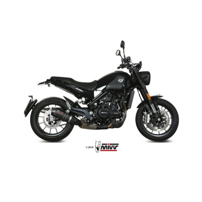 Terminale di scarico Mivv Oval Euro4/5 in carbonio per Benelli Leoncino 500 2017-2024