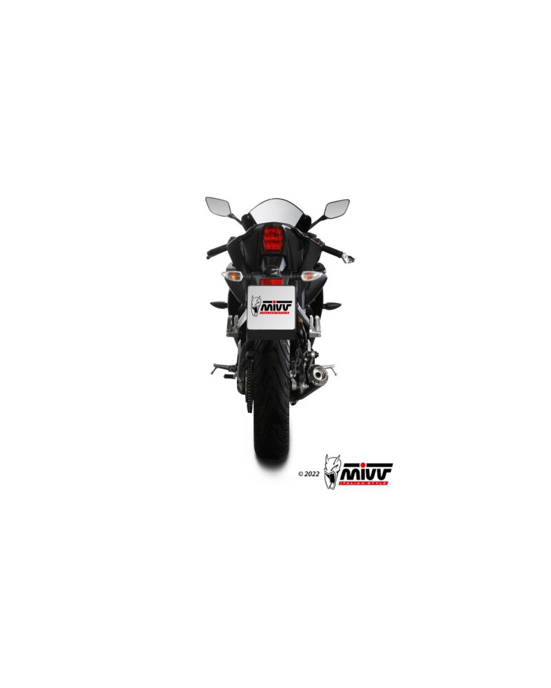 Pot D'échappement Complet STORM By MIVV GP Black Pour Yamaha YZF-R125 (2019-2024) - Noir, Fabriqué En Italie, Garantie 2 Ans