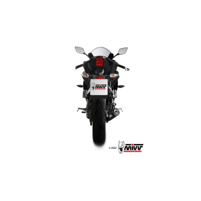 Scarico completo Mivv X-M1 BLACK inox nero Euro4/5 per Yamaha YZF R125 2019-2023