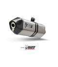 Slip-On Mivv Speed ​​Edge stainless steel exhaust black Euro4/5 for Benelli TRK 502 X 2018-2023