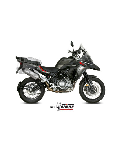 Slip-On Mivv Speed ​​Edge stainless steel exhaust black Euro4/5 for Benelli TRK 502 X 2018-2023