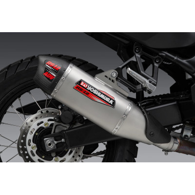 Honda XL 750 TRANSALP 23-24 YOSHIMURA RS-12 STAINLESS SLIP-ON EXHAUST, W/ STAINLESS MUFFLER