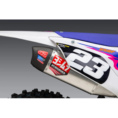 YZ250F 2024 YOSHIMURA RS-12 STAINLESS FULL EXHAUST, W/ ALUMINUM MUFFLER