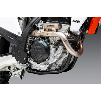 KTM 250/350SX-F / HUSQVARNA FC250/350 23-24 YOSHIMURA RS-12 TITANIUM FULL EXHAUST, W/ TITANIUM MUFFLER