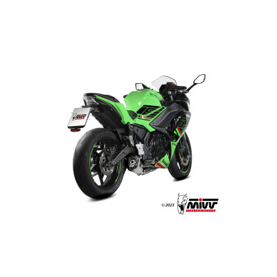 Full system Mivv Delta Race Black Euro5 bstainless steel exhaust for Kawasaki Z650 / NINJA 650 2024