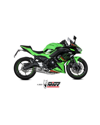 Scarico completo Mivv Delta Race Black Euro5 acciaio inox per Kawasaki Z650 / NINJA 650 2024