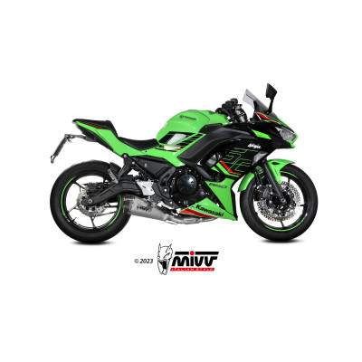 Scarico completo Mivv Delta Race Black Euro5 acciaio inox per Kawasaki Z650 / NINJA 650 2024