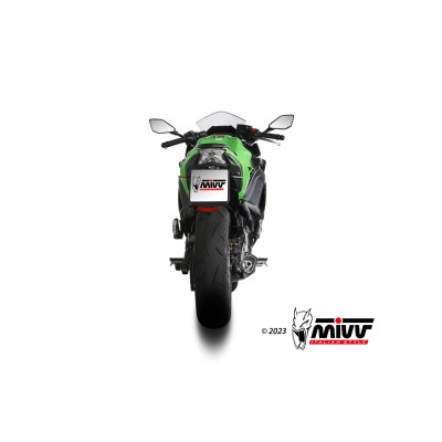 Scarico completo Mivv Delta Race Black Euro5 acciaio inox per Kawasaki Z650 / NINJA 650 2024