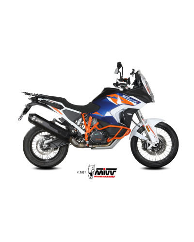 Terminale Mivv SPEED EDGE inox nero per KTM 1290 Super Adventure R / S / T 2021-2024