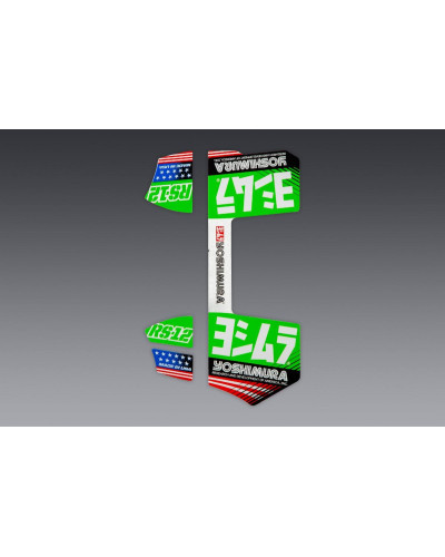 Kit di adesivi (4 PCS) con marchio OE Yoshimura RS-12 verde